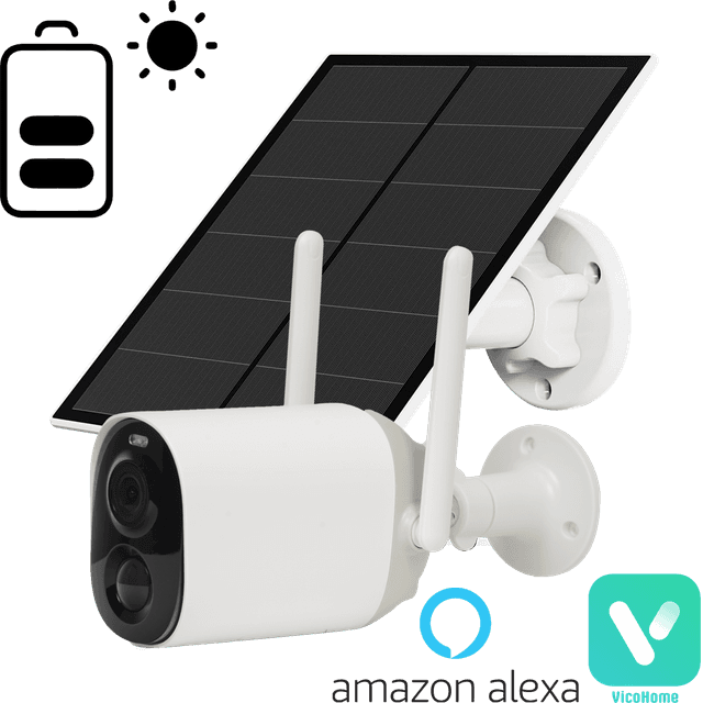 VicoHome CG7 3MP Solar Outdoor Camara, Wire-Free, WiFi, with PIR, 8000mAh Battery 	